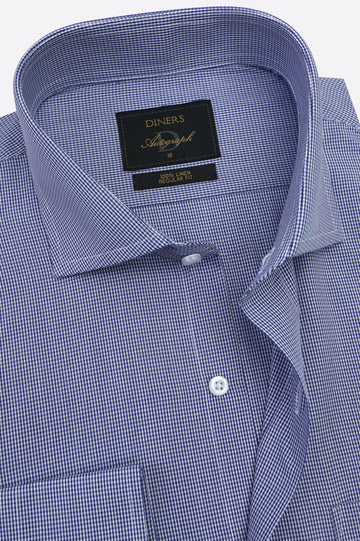 Blue Check Formal Autograph Shirt