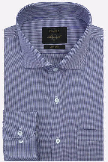 Blue Check Formal Autograph Shirt