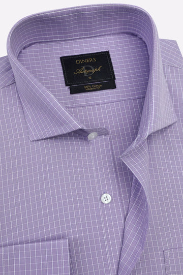 Purple Check Formal Autograph Shirt