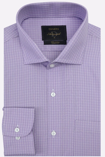 Purple Check Formal Autograph Shirt