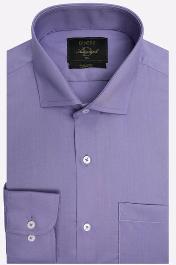 Purple Self Textured Formal Autograph Shirt