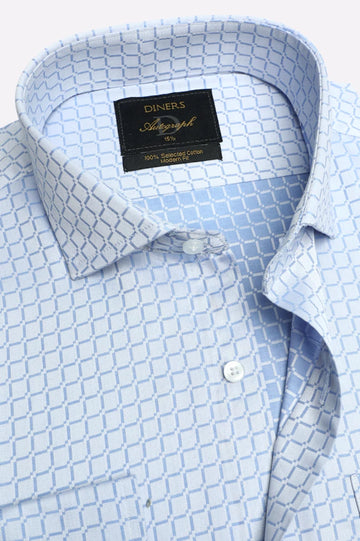 Blue Check Formal Autograph Shirt
