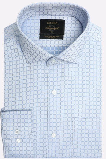 Blue Check Formal Autograph Shirt