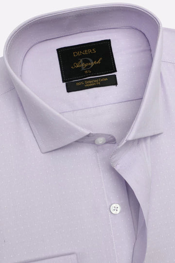 Purple Self Textured Formal Autograph Shirt