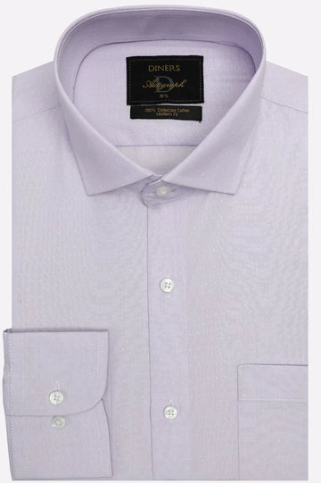 Purple Self Textured Formal Autograph Shirt