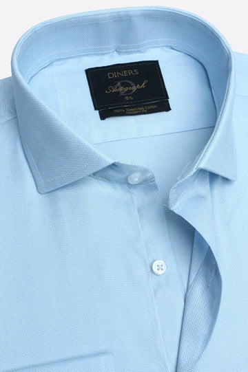 Blue Self Formal Autograph Shirt