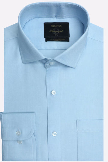 Blue Self Formal Autograph Shirt