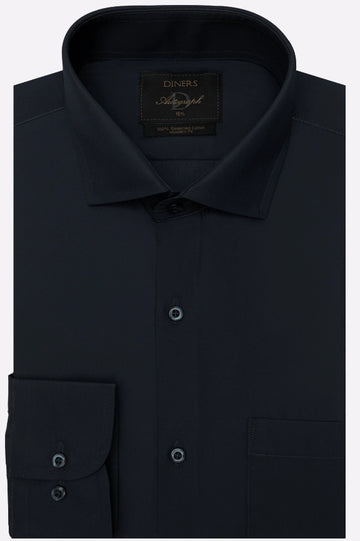 Navy Blue Plain Formal Autograph Shirt