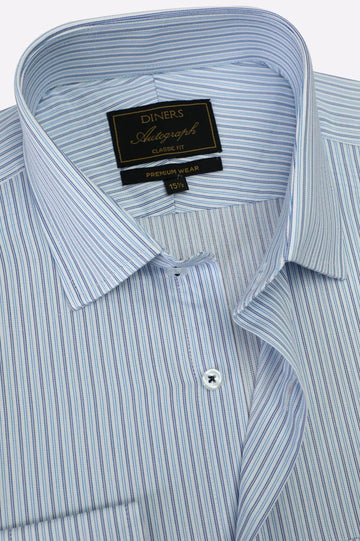 Multicolor Stripes Formal Autograph Shirt