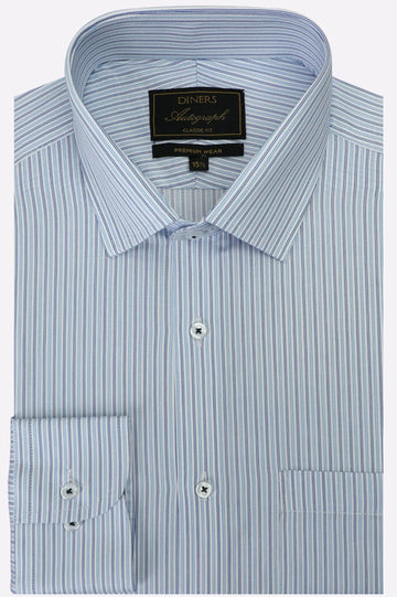 Multicolor Stripes Formal Autograph Shirt