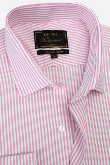 Pink Bengal Stripes Formal Autograph Shirt