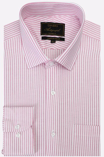 Pink Bengal Stripes Formal Autograph Shirt