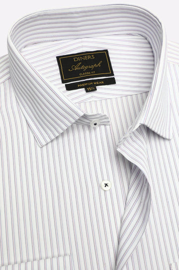 Multicolor Stripes Formal Autograph Shirt