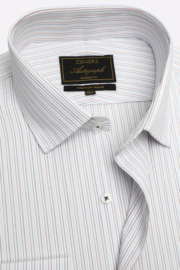 Multicolor Stripes Formal Autograph Shirt