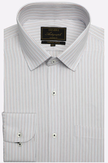 Multicolor Stripes Formal Autograph Shirt