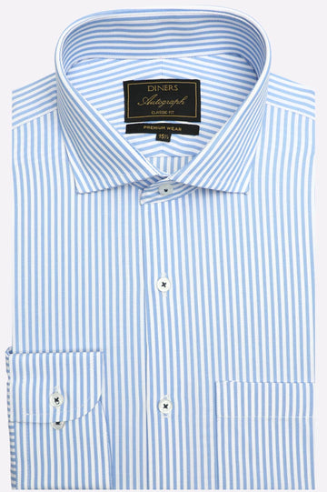 Blue Stripes Formal Autograph Shirt