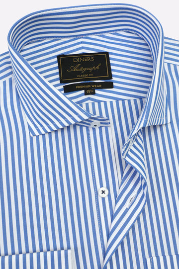 Blue Bengal Stripes Formal Autograph Shirt