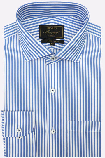 Blue Bengal Stripes Formal Autograph Shirt