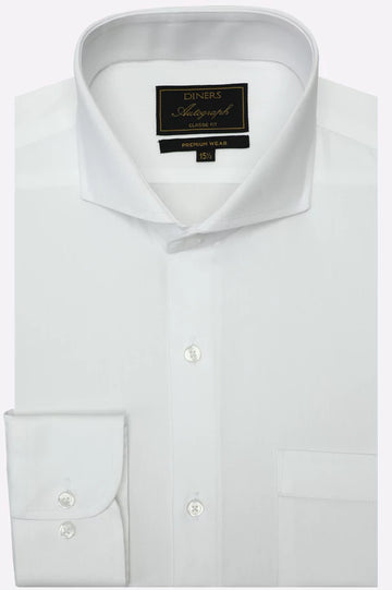 White Self Twill Formal Autograph Shirt