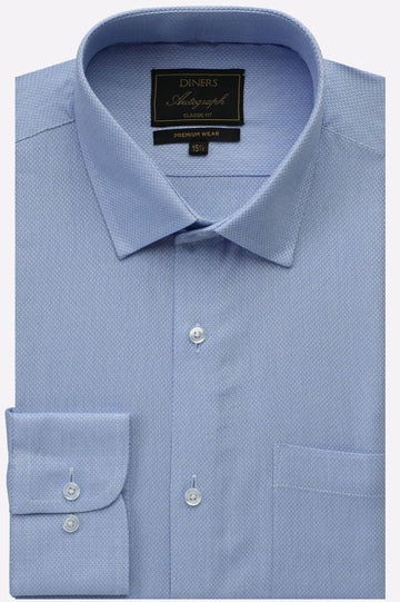 Blue Self Formal Autograph Shirt