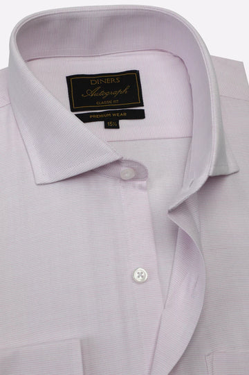 Pink Self Textured Formal Autograph Shirt