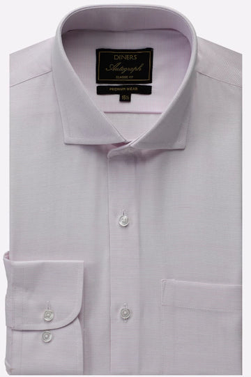 Pink Self Textured Formal Autograph Shirt