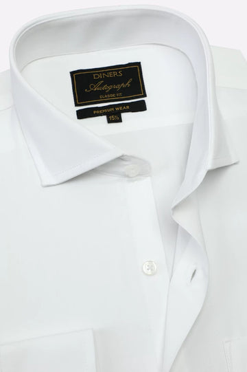 White Self Twill Formal Autograph Shirt