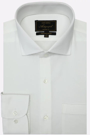 White Self Twill Formal Autograph Shirt
