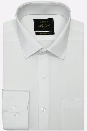 White Self Formal Autograph Shirt