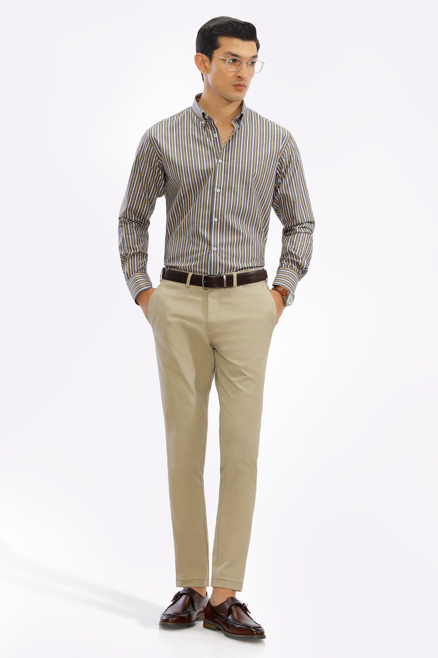 Multicolor Bengal Stripe Casual Milano Shirt From Diners