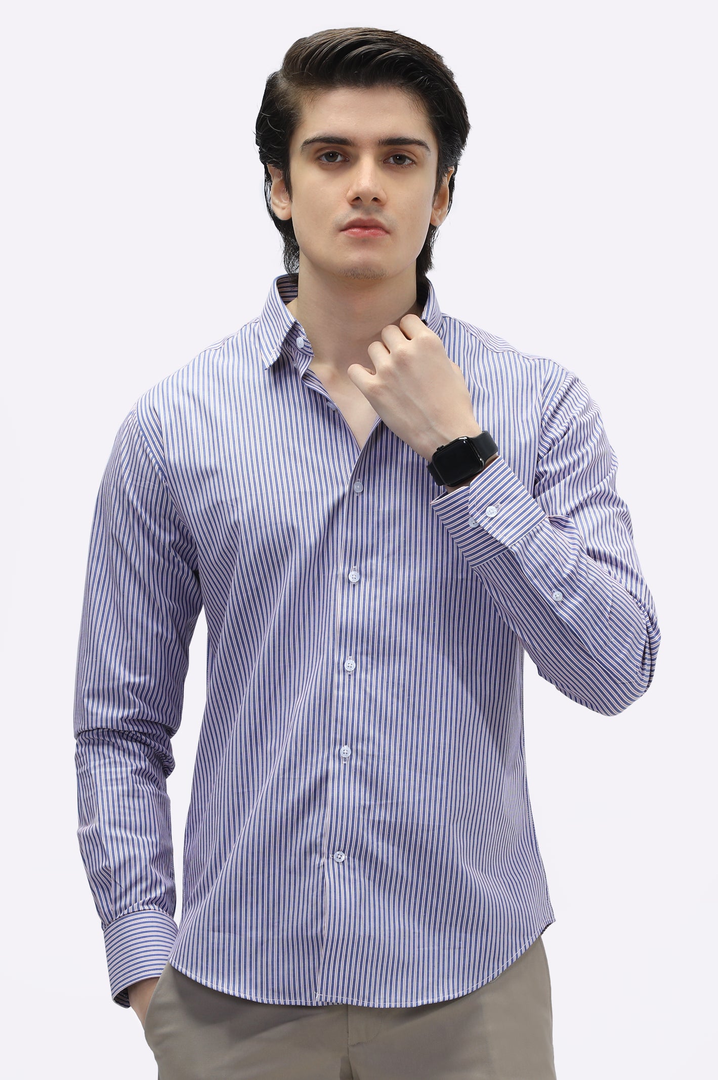 Multicolor Pencil Stripe Casual Milano Shirt From Diners