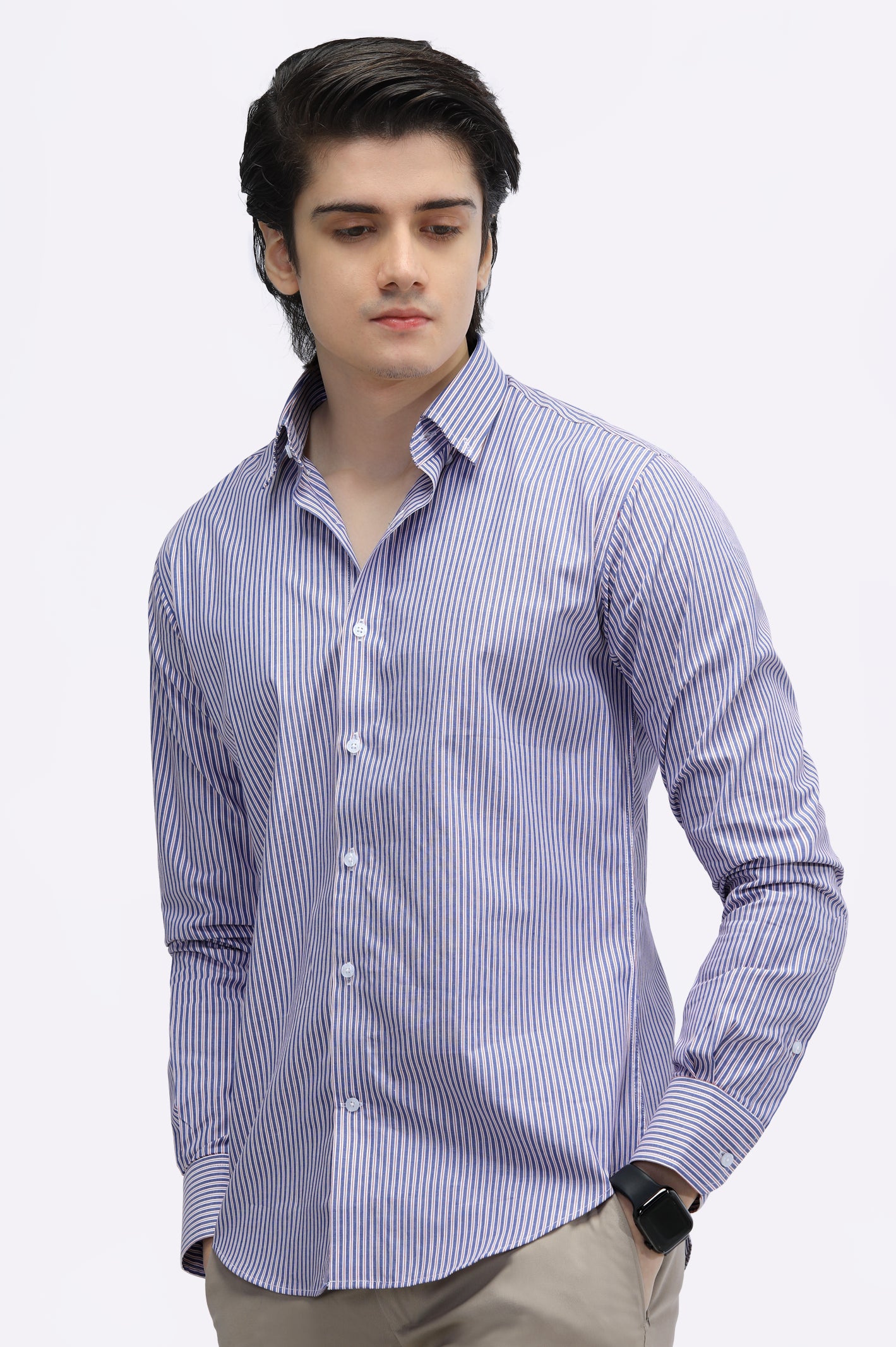 Multicolor Pencil Stripe Casual Milano Shirt From Diners