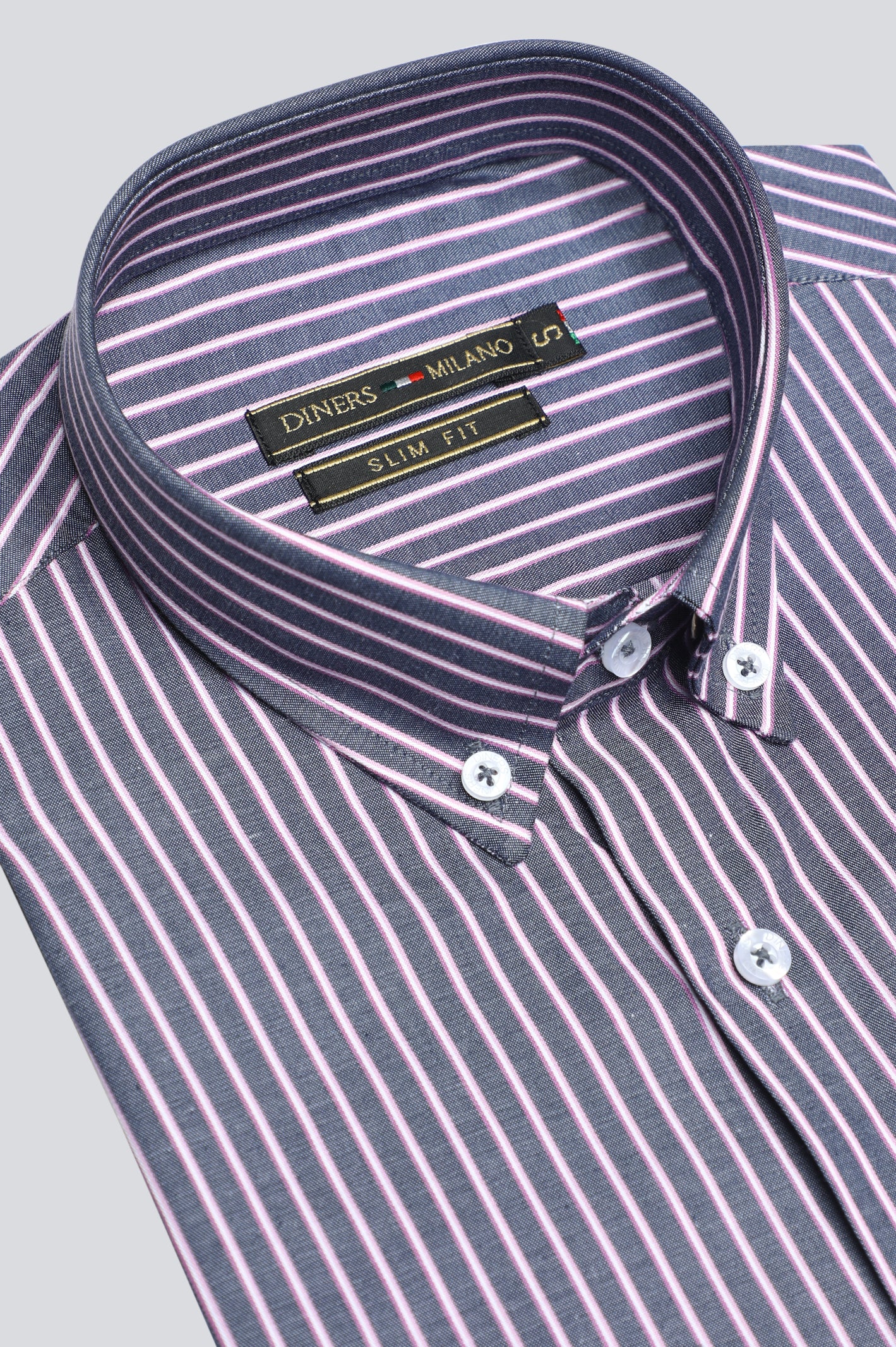 Multicolor Stripe Casual Milano Shirt From Diners