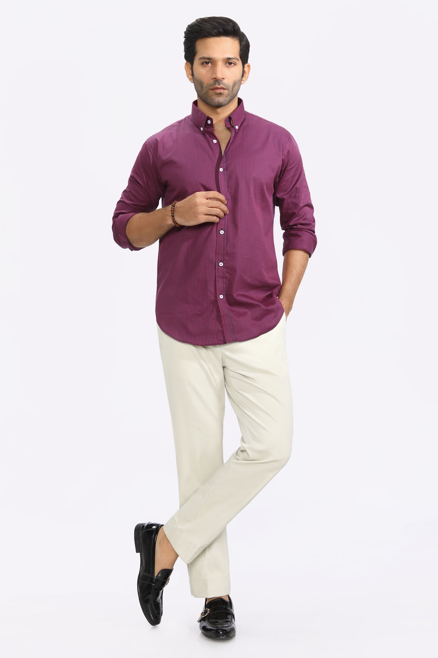 Red Pencil Stripe Casual Milano Shirt From Diners