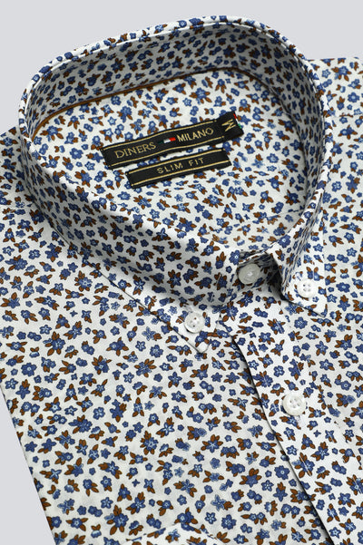 Multicolor Printed Casual Milano Shirt From Diners