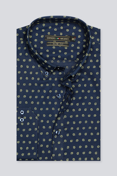 Multicolor Printed Casual Milano Shirt From Diners