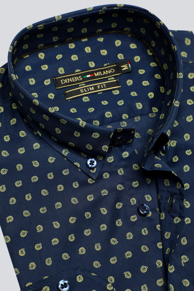Multicolor Printed Casual Milano Shirt From Diners
