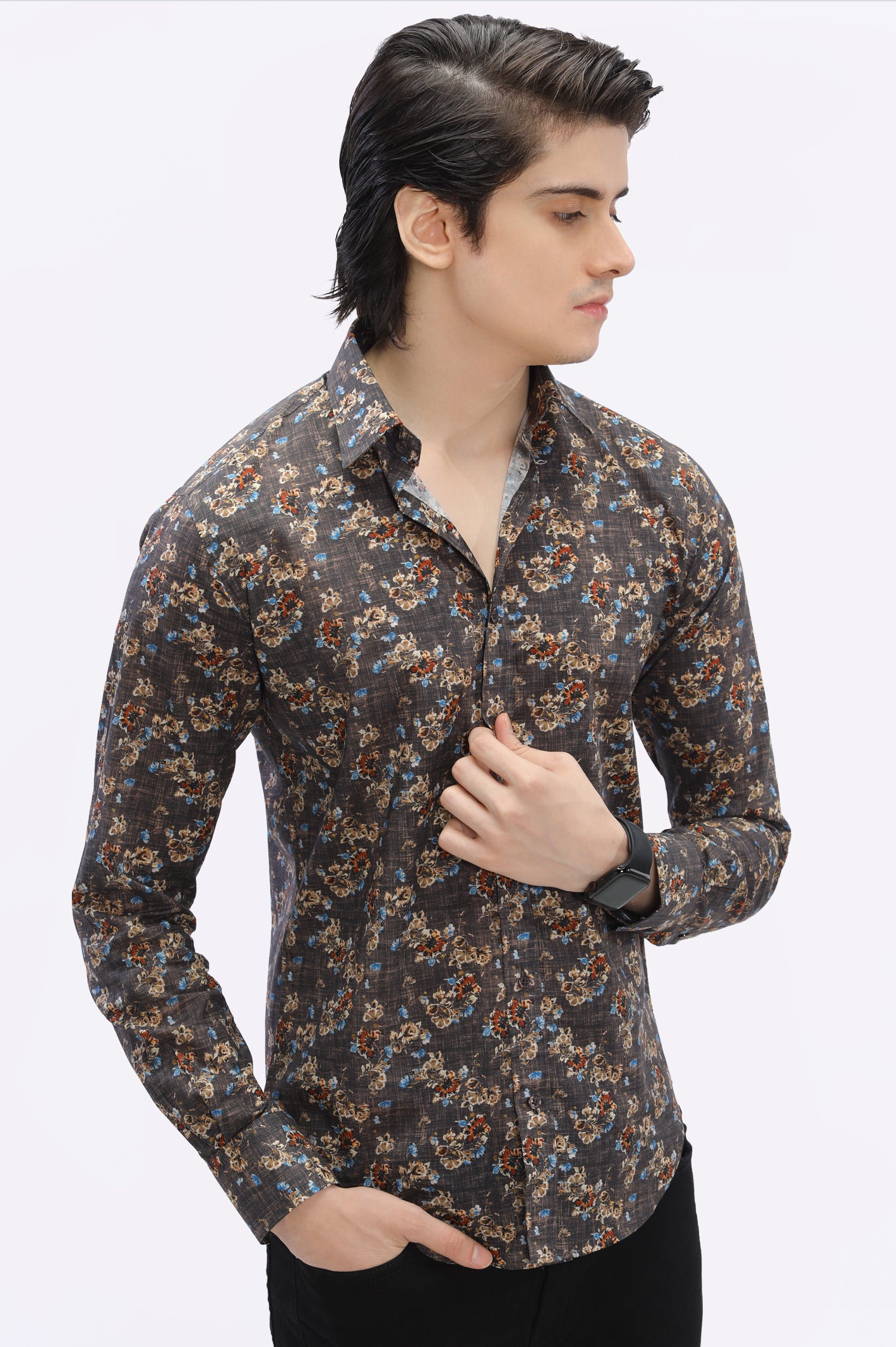 Multicolor Floral Printed Casual Milano Shirt From Diners