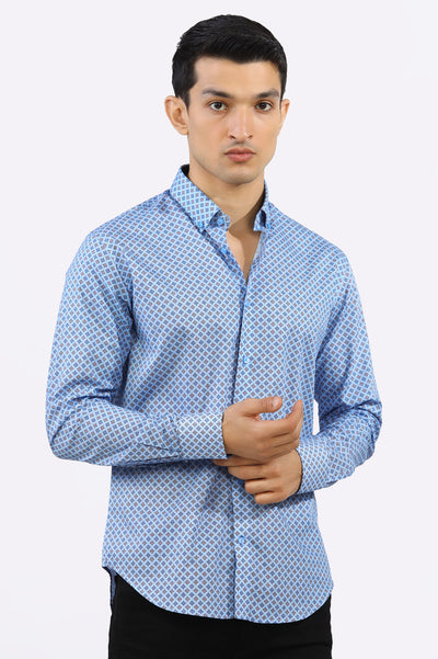 Multicolor Printed Casual Milano Shirt From Diners