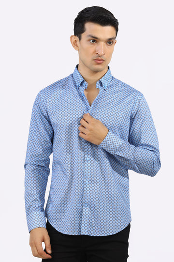 Multicolor Printed Casual Milano Shirt From Diners