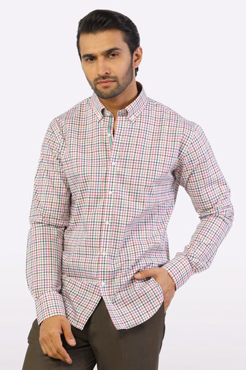Multicolor Gingham Check Casual Shirt