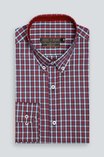 Multicolor Tattersall Check Casual Shirt