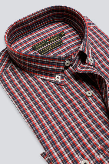 Multicolor Tattersall Check Casual Shirt