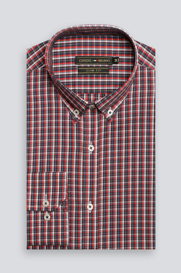 Multicolor Tattersall Check Casual Shirt
