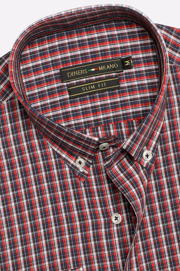 Multicolor Tattersall Check Casual Shirt
