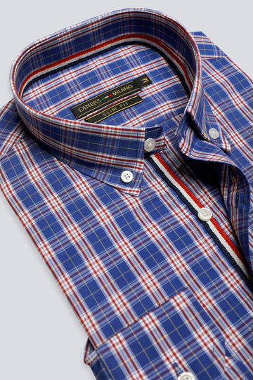 Multicolor Glen Plaid Check Casual Shirt