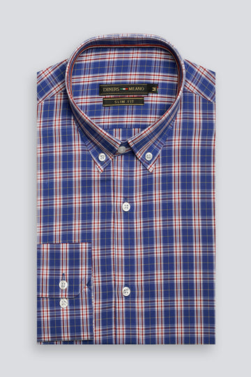 Multicolor Glen Plaid Check Casual Shirt