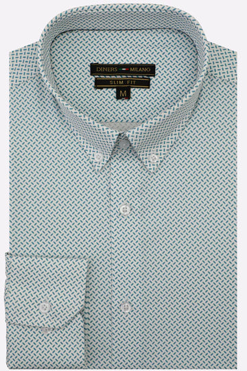 Aqua Printed Casual Shirt