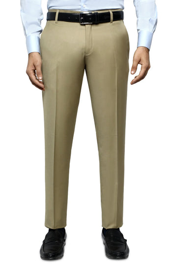 Fawn Wash & Wear Slim Fit Trouser