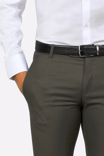 Olive Slim Fit Formal Trouser